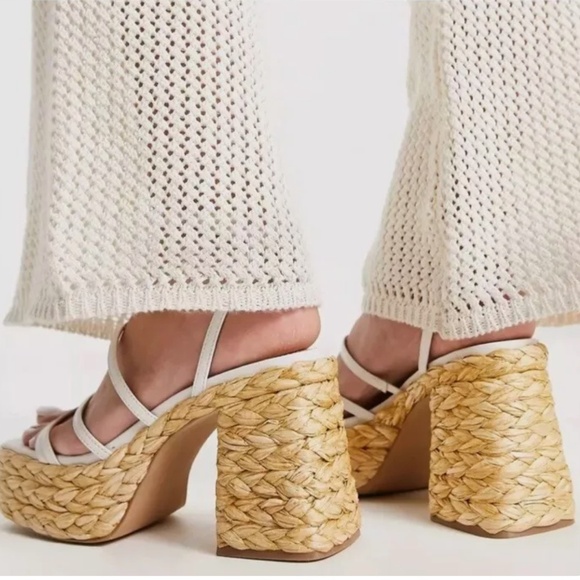 Steven Madden, Belise Leather Strappy Platform Sandals, White Leather, 11 - Picture 2 of 11